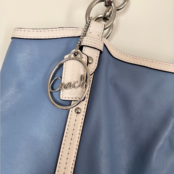 Coach vintage Blue and Cream Women's Handbag - Picture 2 of 13